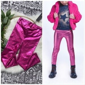 New! Imoga metallic orchid pink leggings. Size  2